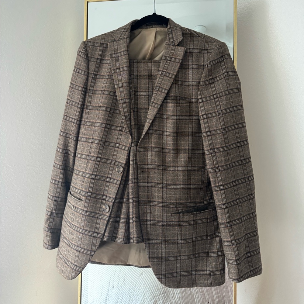 Boohoo Man Plaid Suit